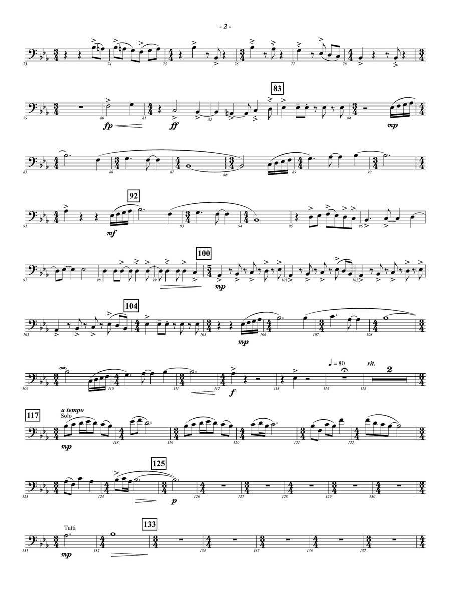 Sound Paints the Sky: Baritone B.C. Baritone Horn BC scores gallery preview page 2