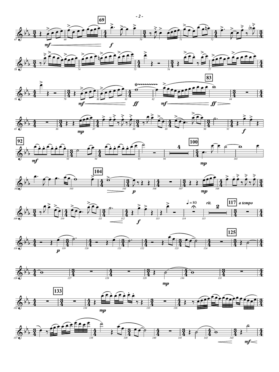 Sound Paints the Sky: 2nd Flute Flute scores gallery preview page 2