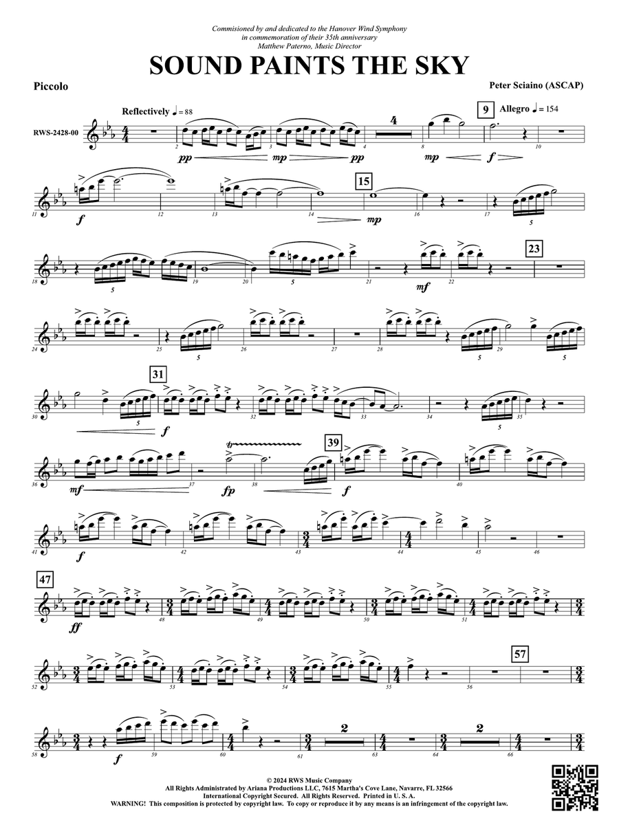 Sound Paints the Sky: Piccolo Piccolo scores gallery preview page 1