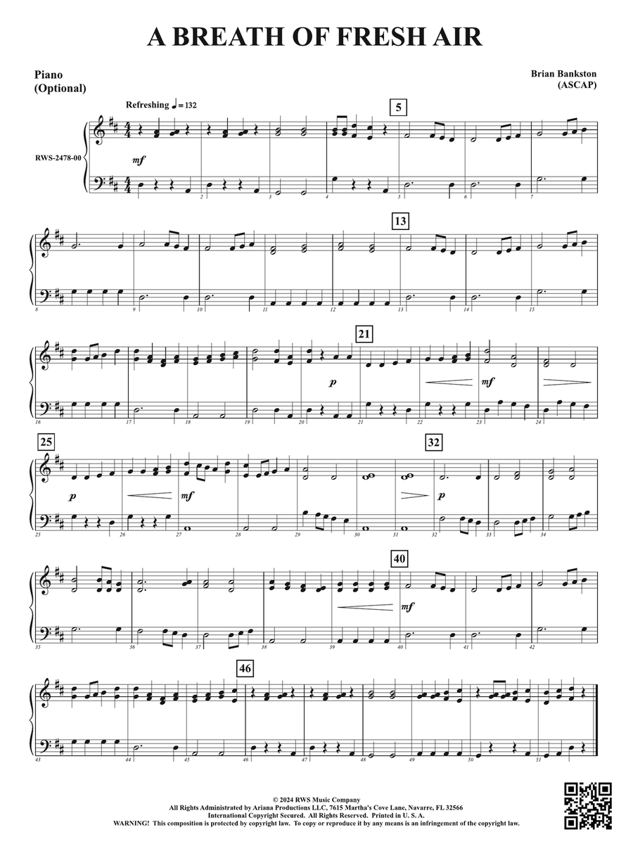 A Breath of Fresh Air: Piano Accompaniment Piano Accompaniment scores gallery preview page 1