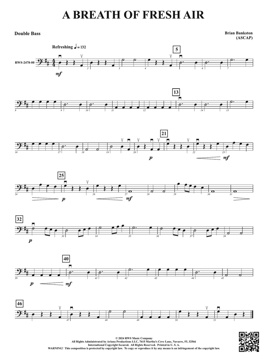 A Breath of Fresh Air: String Bass Double Bass scores gallery preview page 1