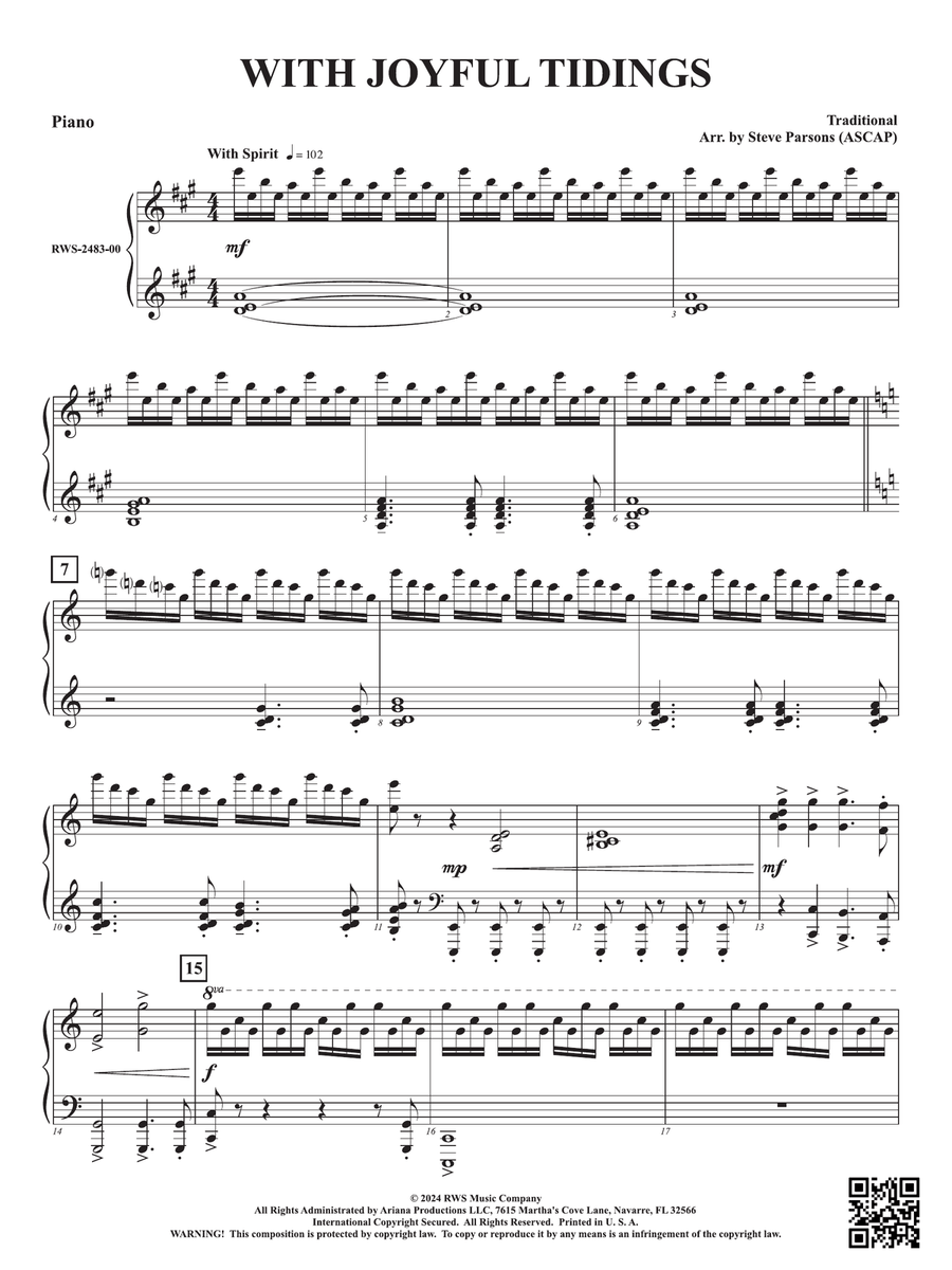 With Joyful Tidings: Piano Accompaniment Piano Accompaniment scores gallery preview page 1