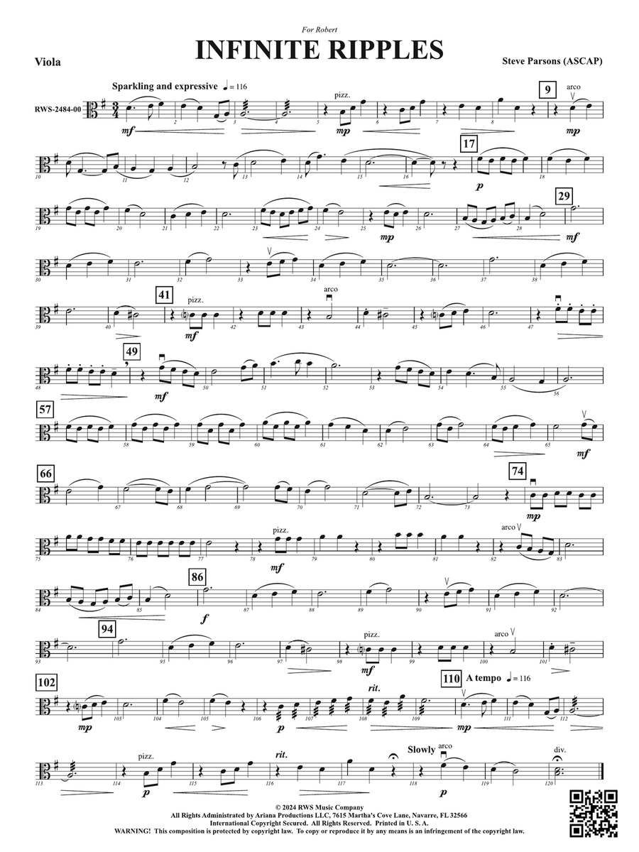 Infinite Ripples: Viola Infinite Ripples: Viola Viola scores gallery preview page 1