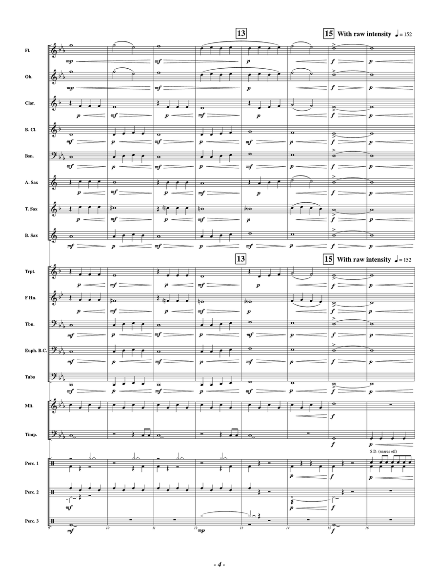 What Lurks in the Shadows: Score Concert Band scores gallery preview page 4