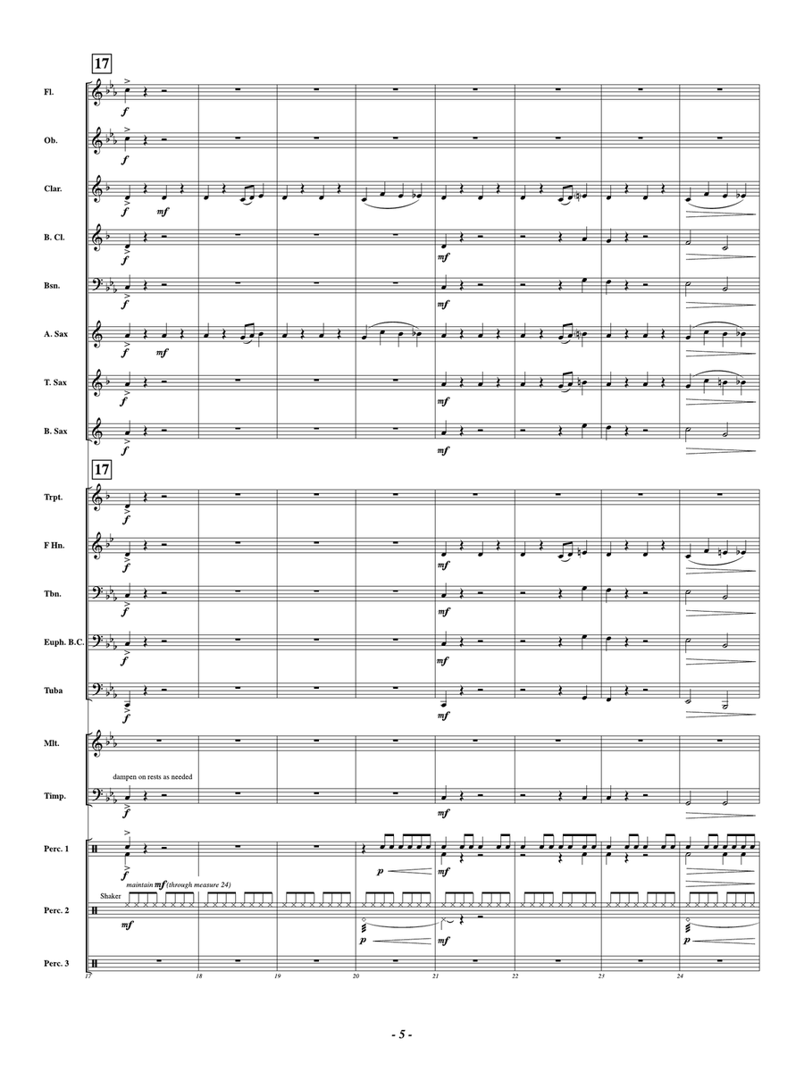What Lurks in the Shadows: Score Concert Band scores gallery preview page 5