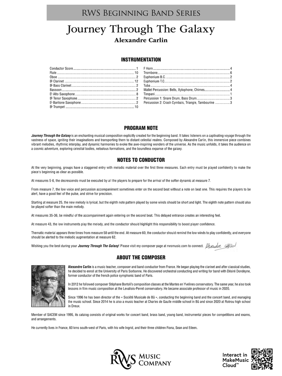 Journey Through the Galaxy: Score Concert Band scores gallery preview page 2