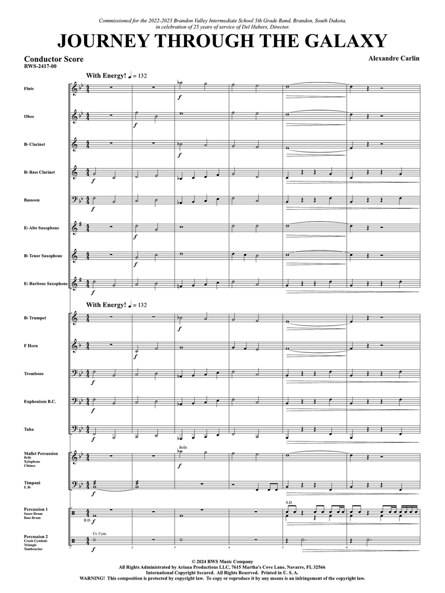 Journey Through the Galaxy: Score Concert Band scores gallery preview page 3