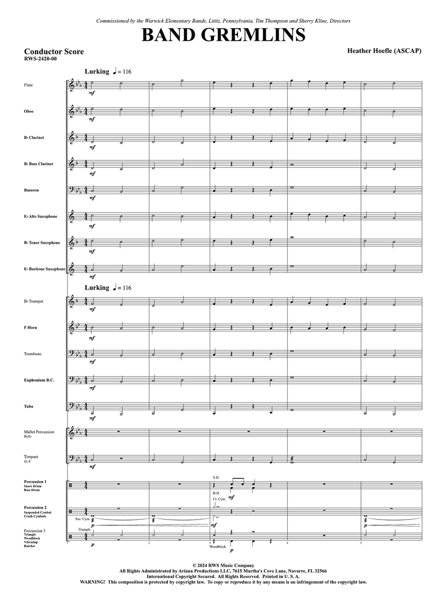 Band Gremlins: Score Band Gremlins: Score Concert Band scores gallery preview page 3