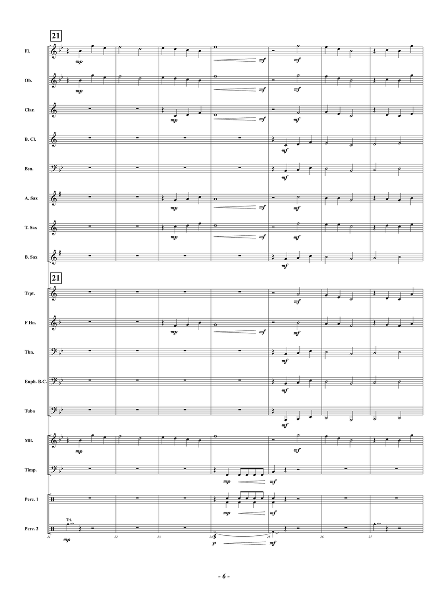 First Fanfare: Score First Fanfare: Score Concert Band scores gallery preview page 6