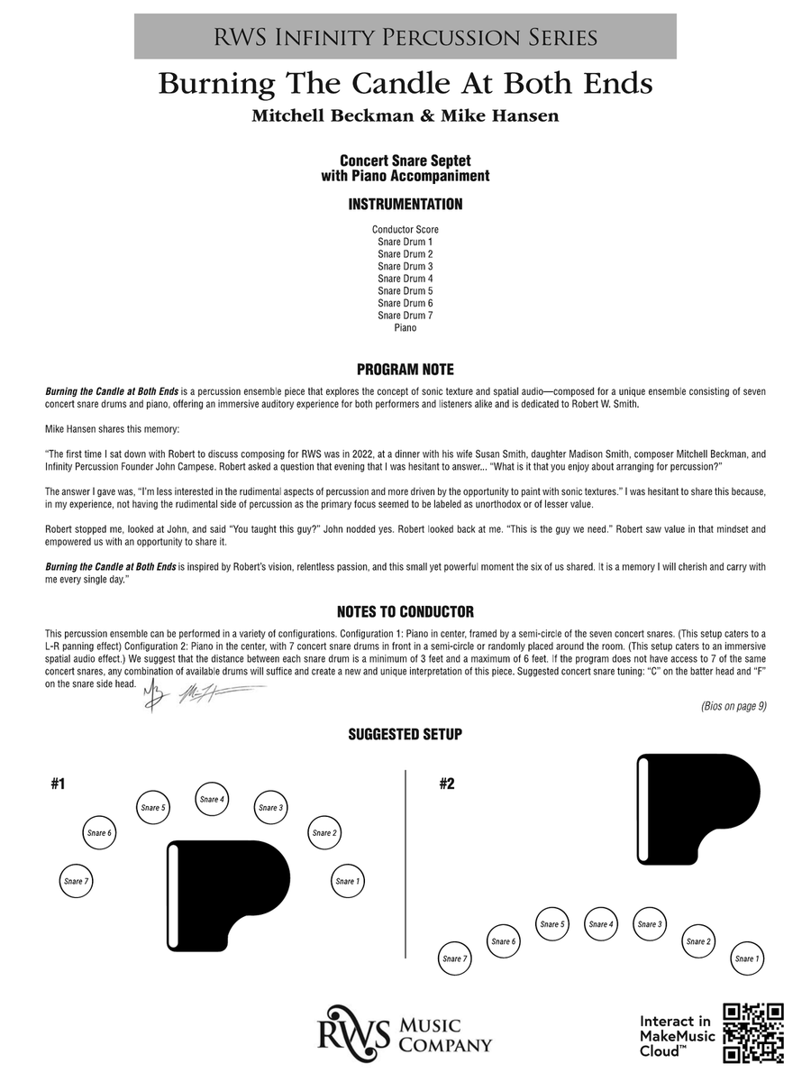 Burning The Candle At Both Ends: Score Percussion scores gallery preview page 2