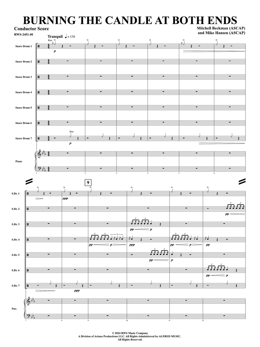 Burning The Candle At Both Ends: Score Percussion scores gallery preview page 3