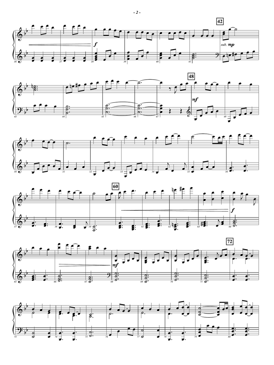 Ukrainian Bell Carol (Featuring a Small Woodwind Ensemble or Piano with Band): Piano Accompaniment Woodwind Ensemble scores gallery preview page 2