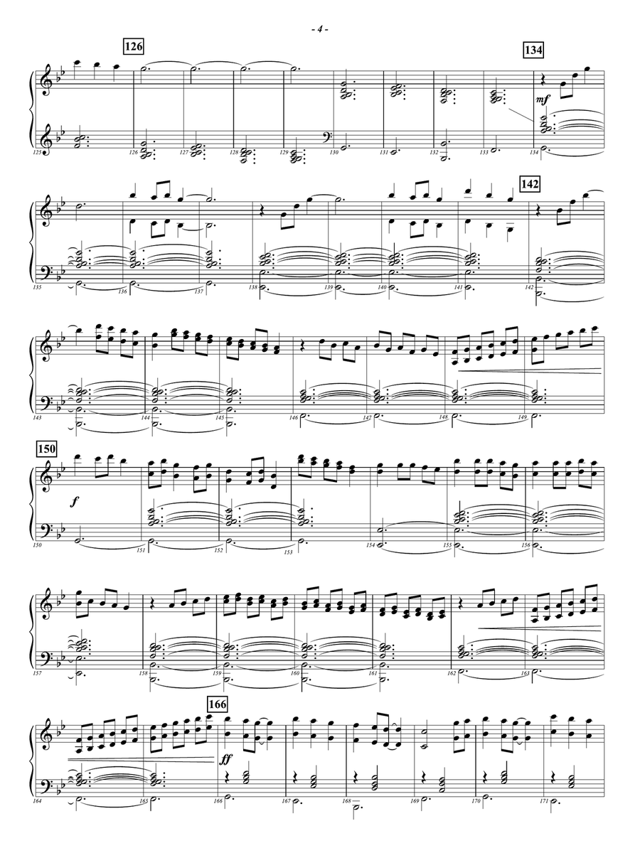 Ukrainian Bell Carol (Featuring a Small Woodwind Ensemble or Piano with Band): Piano Accompaniment Woodwind Ensemble scores gallery preview page 4