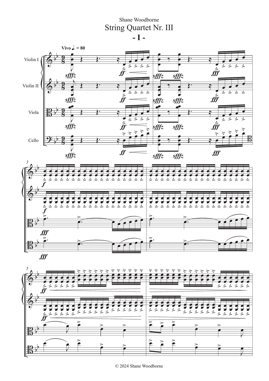 String Quartet Nr. 3 String Quartet Nr. 3 String Quartet scores gallery preview page 5