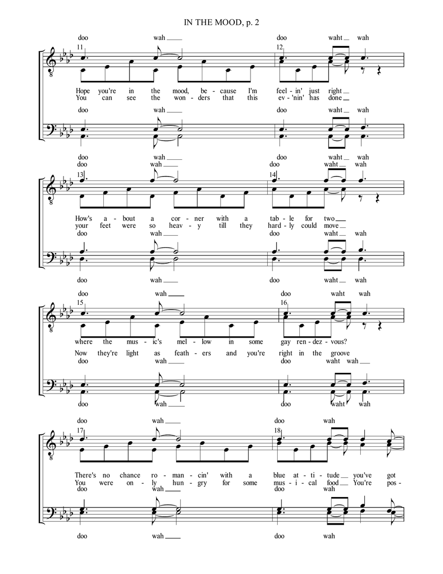 In The Mood TTBB scores gallery preview page 3
