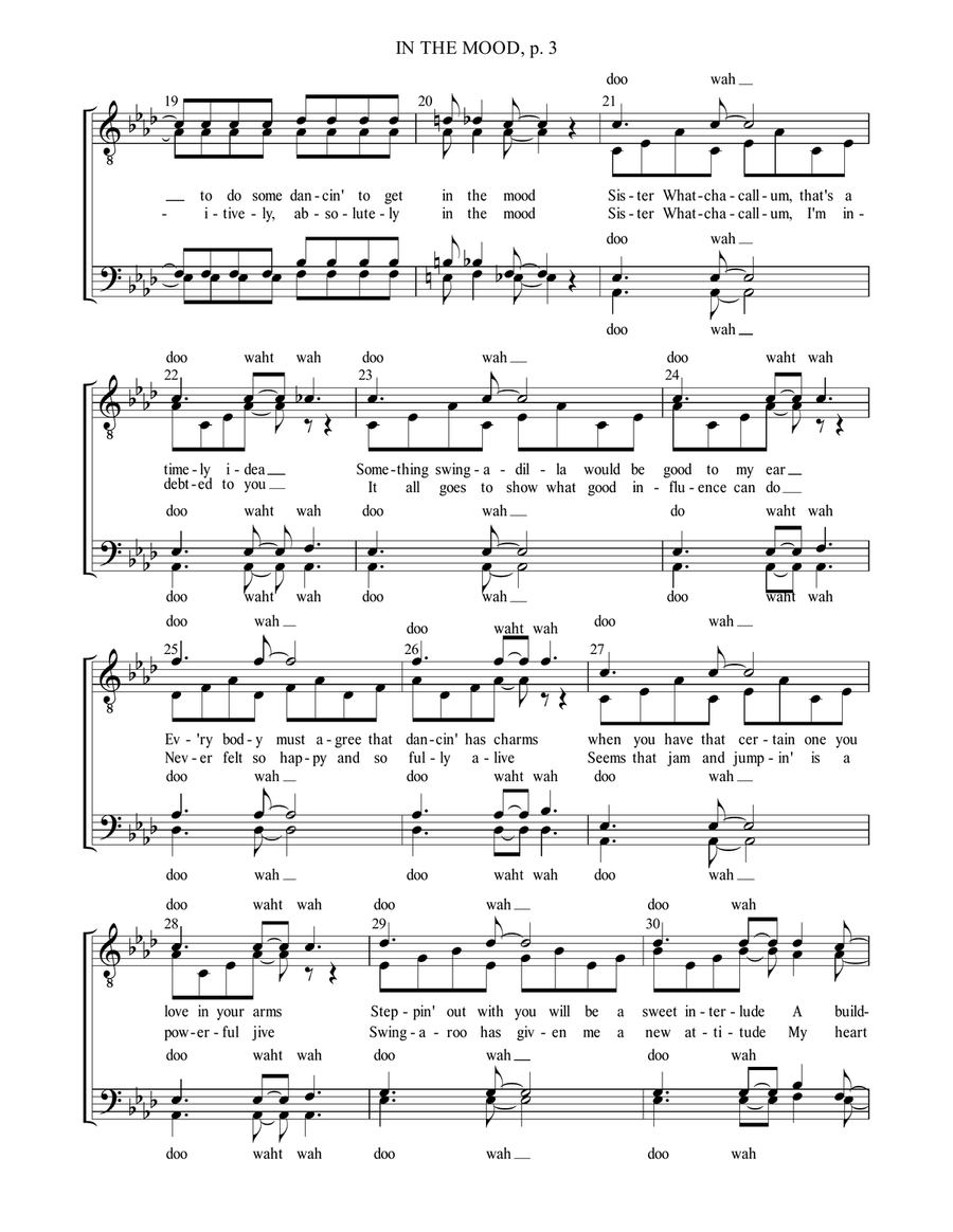 In The Mood TTBB scores gallery preview page 4