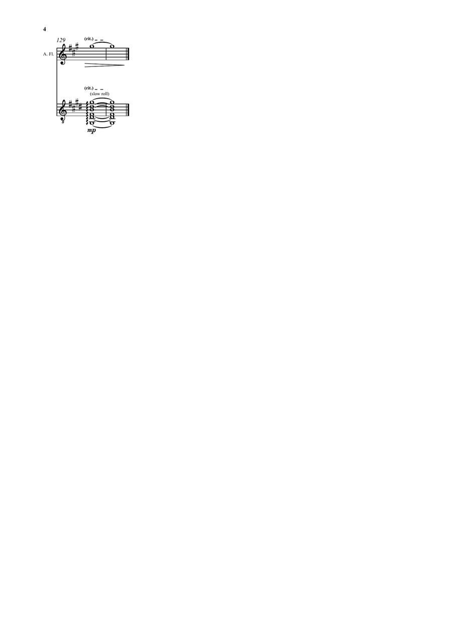 The finding of Saint Anthony for alto flute and guitar Flute scores gallery preview page 4
