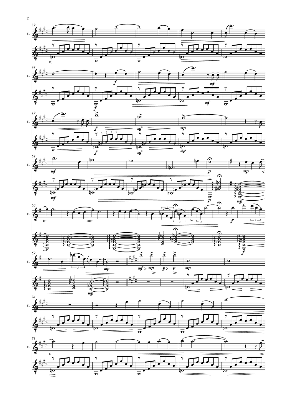 The finding of Saint Anthony for flute and guitar Flute scores gallery preview page 2