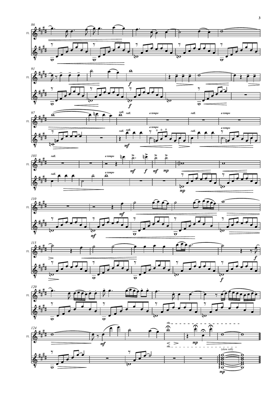 The finding of Saint Anthony for flute and guitar Flute scores gallery preview page 3