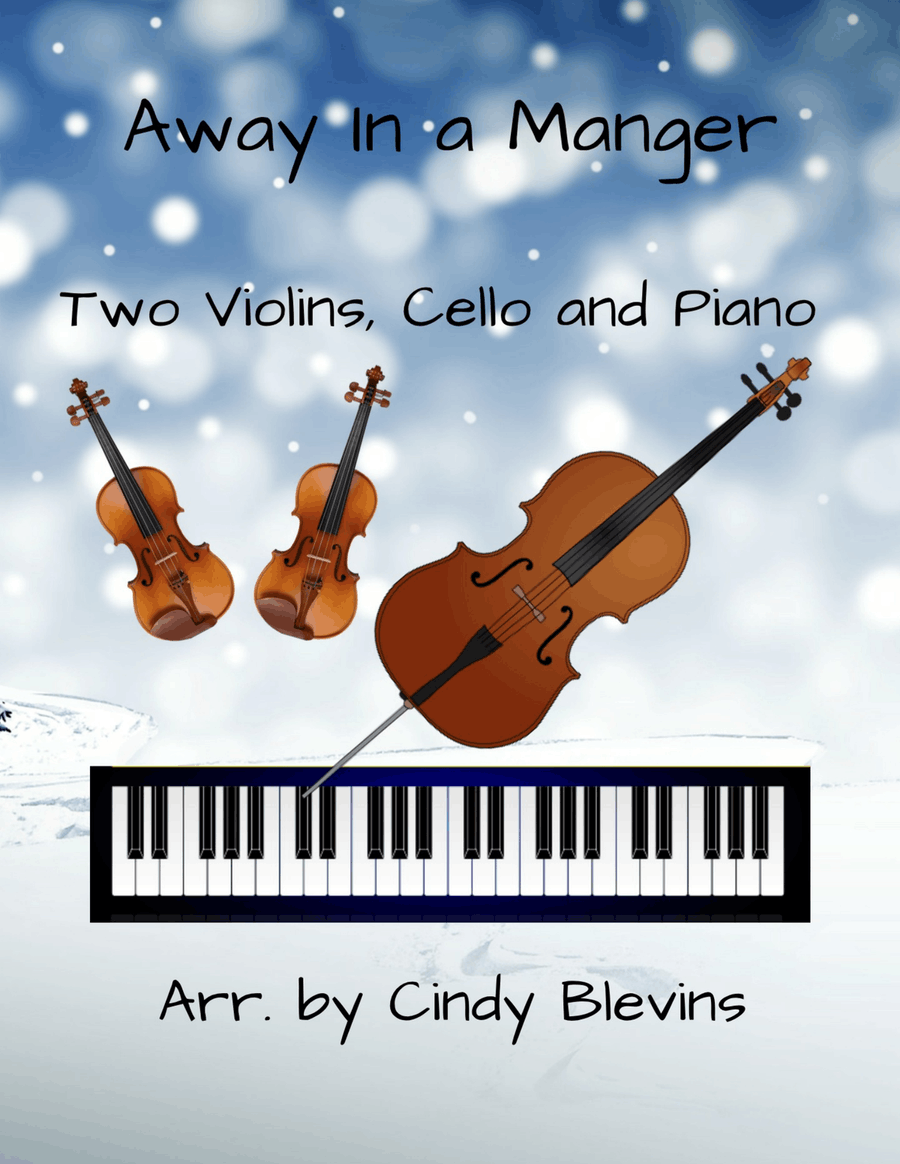 Away In A Manger, for Two Violins, Cello and Piano Piano Quartet scores gallery preview page 1