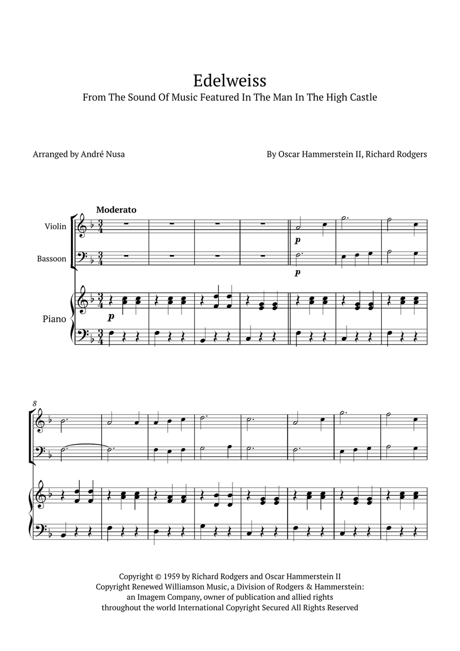 Edelweiss Bassoon scores gallery preview page 1