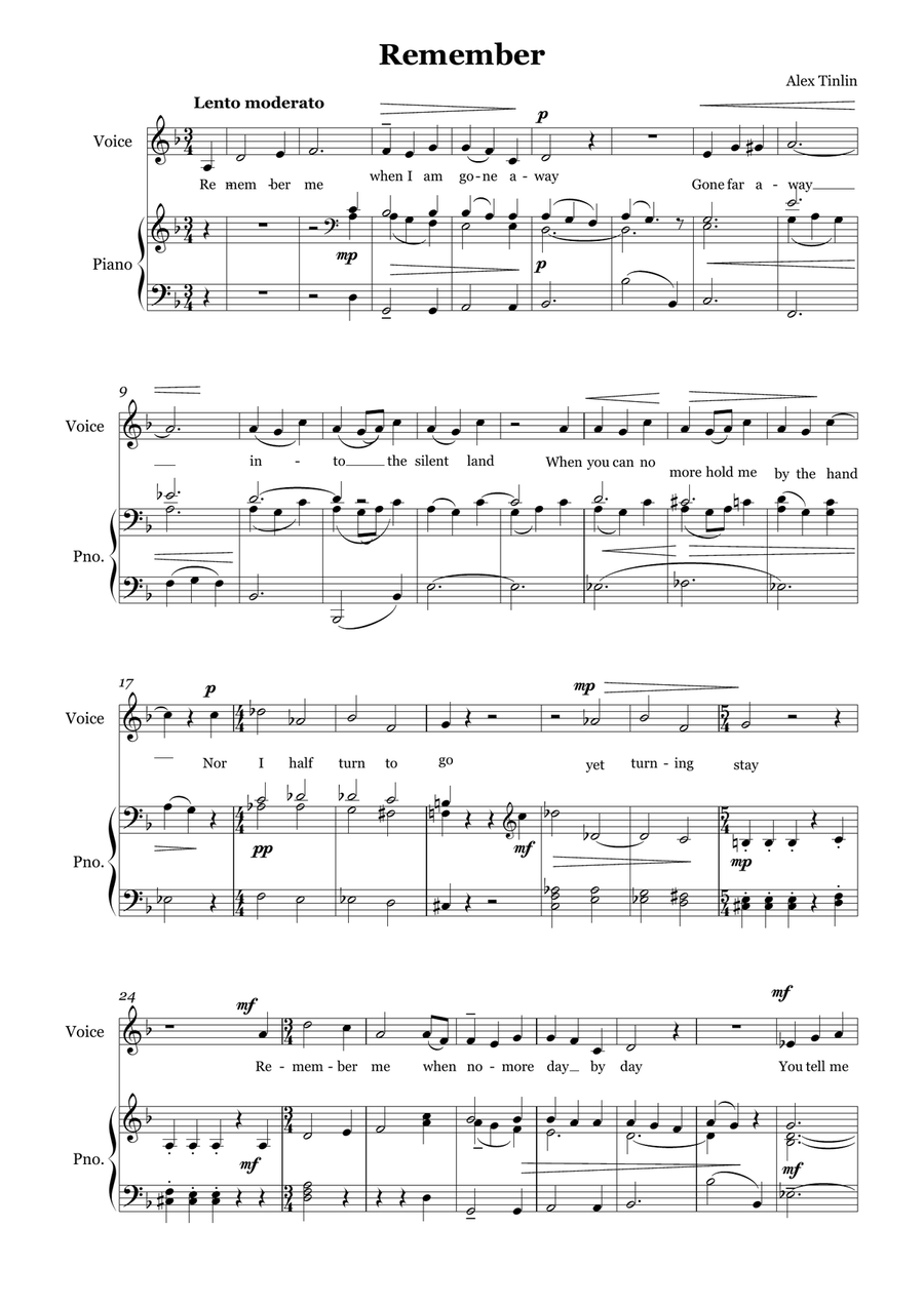 The Rossetti Songs The Rossetti Songs Chamber Music scores gallery preview page 2