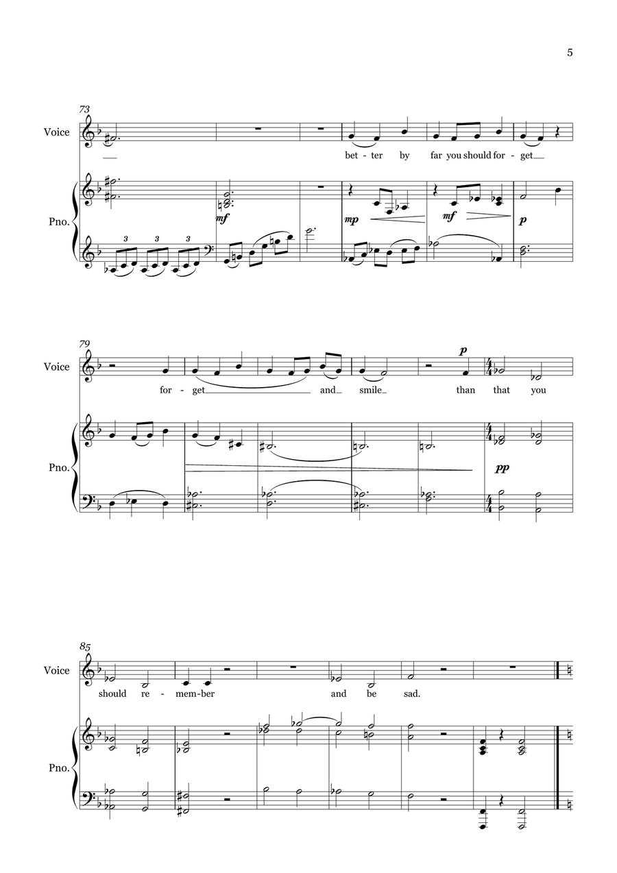 The Rossetti Songs The Rossetti Songs Chamber Music scores gallery preview page 5