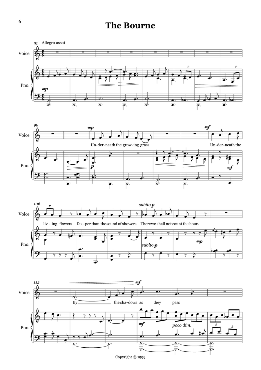 The Rossetti Songs The Rossetti Songs Chamber Music scores gallery preview page 6