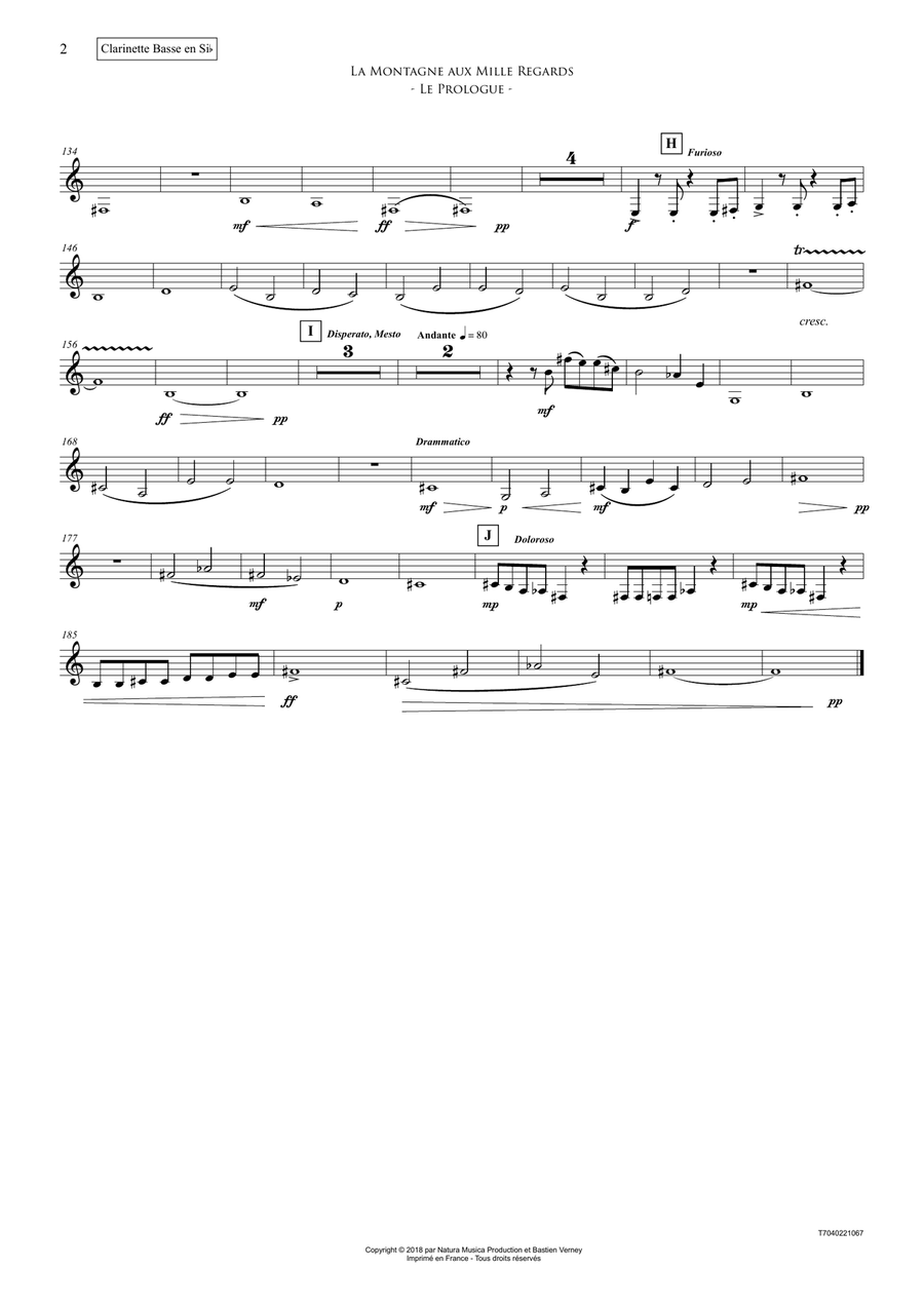 La Montagne aux Mille regards - Le Prologue - Toutes les Parties Séparées Full Orchestra scores gallery preview page 5