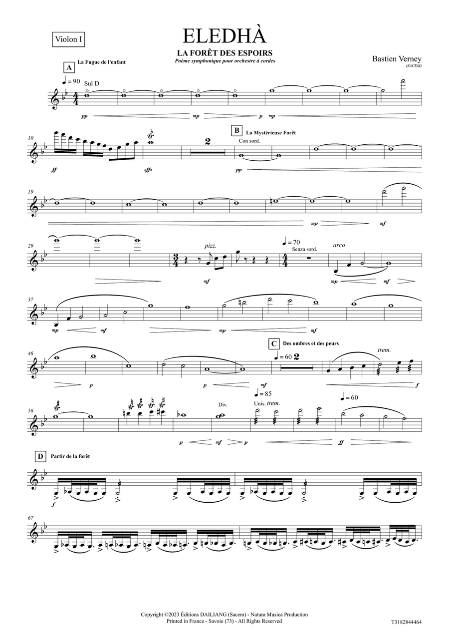 Eledhà - La Forêt des espoirs - Toutes les Parties Séparées Chamber Music scores gallery preview page 2