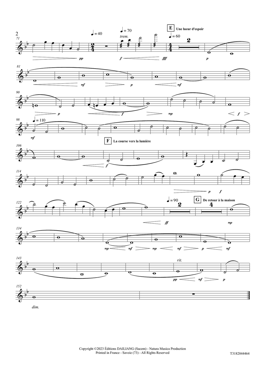 Eledhà - La Forêt des espoirs - Toutes les Parties Séparées Chamber Music scores gallery preview page 5