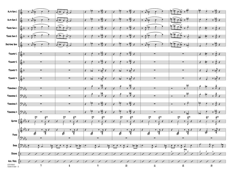 Sidewinder (arr. Paul Murtha) - Full Score Jazz Ensemble scores gallery preview page 2