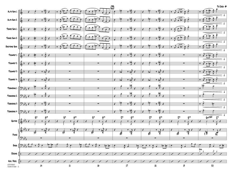 Sidewinder (arr. Paul Murtha) - Full Score Jazz Ensemble scores gallery preview page 3