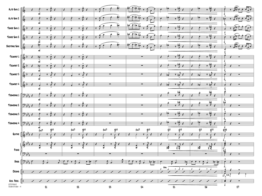 Sidewinder (arr. Paul Murtha) - Full Score Jazz Ensemble scores gallery preview page 4