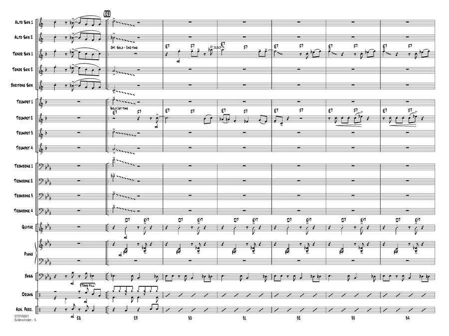 Sidewinder (arr. Paul Murtha) - Full Score Jazz Ensemble scores gallery preview page 5