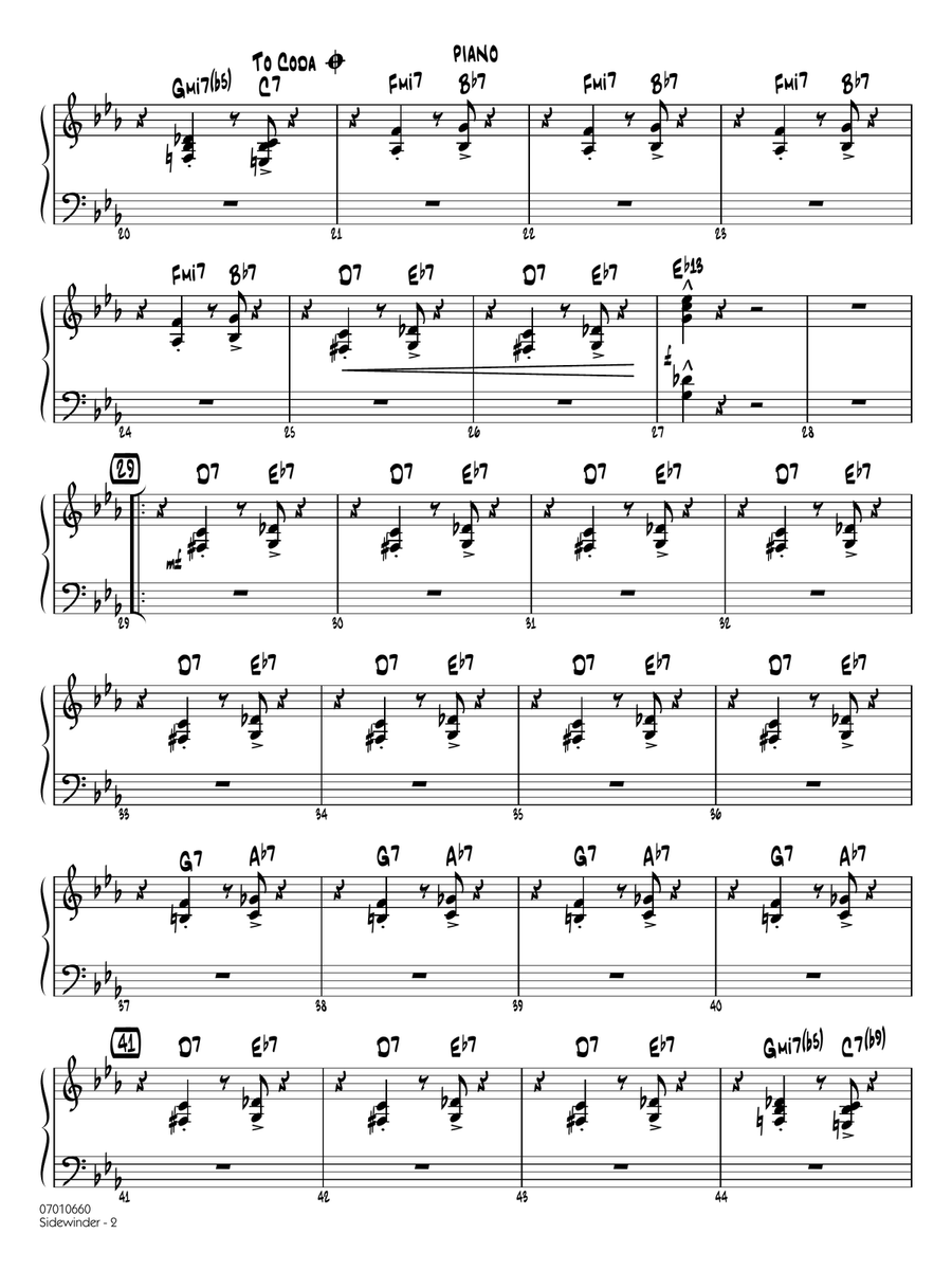 Sidewinder (arr. Paul Murtha) - Piano Jazz Ensemble scores gallery preview page 2