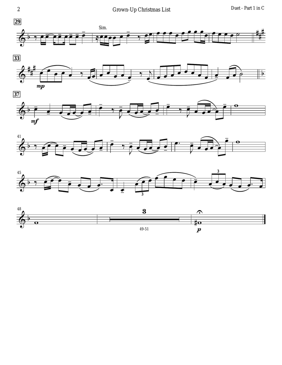 Grown-Up Christmas List Grown-Up Christmas List Woodwind Duet scores gallery preview page 6