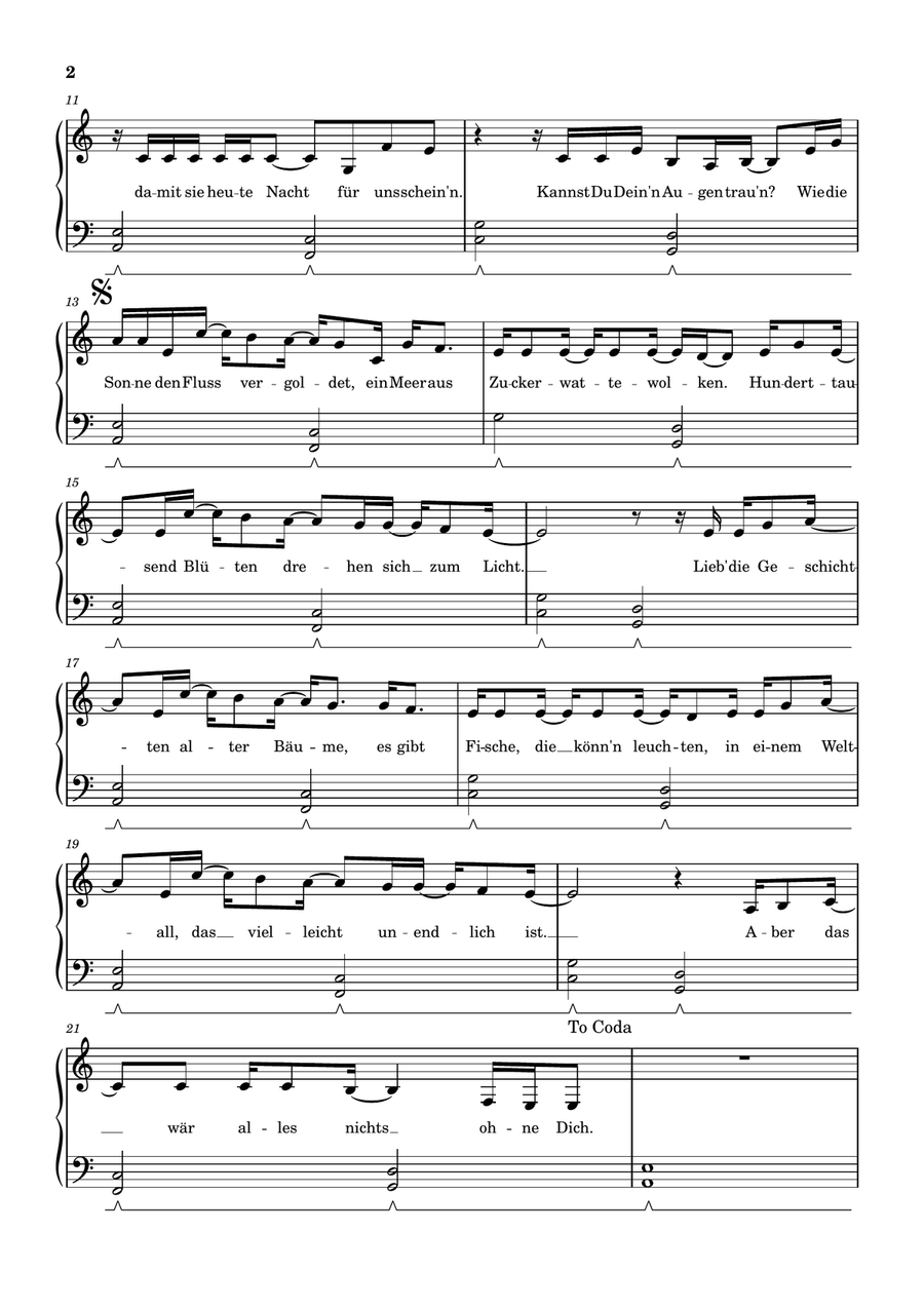 Alles Nichts Ohne Dich - Die Schule Der Easy Piano scores gallery preview page 2