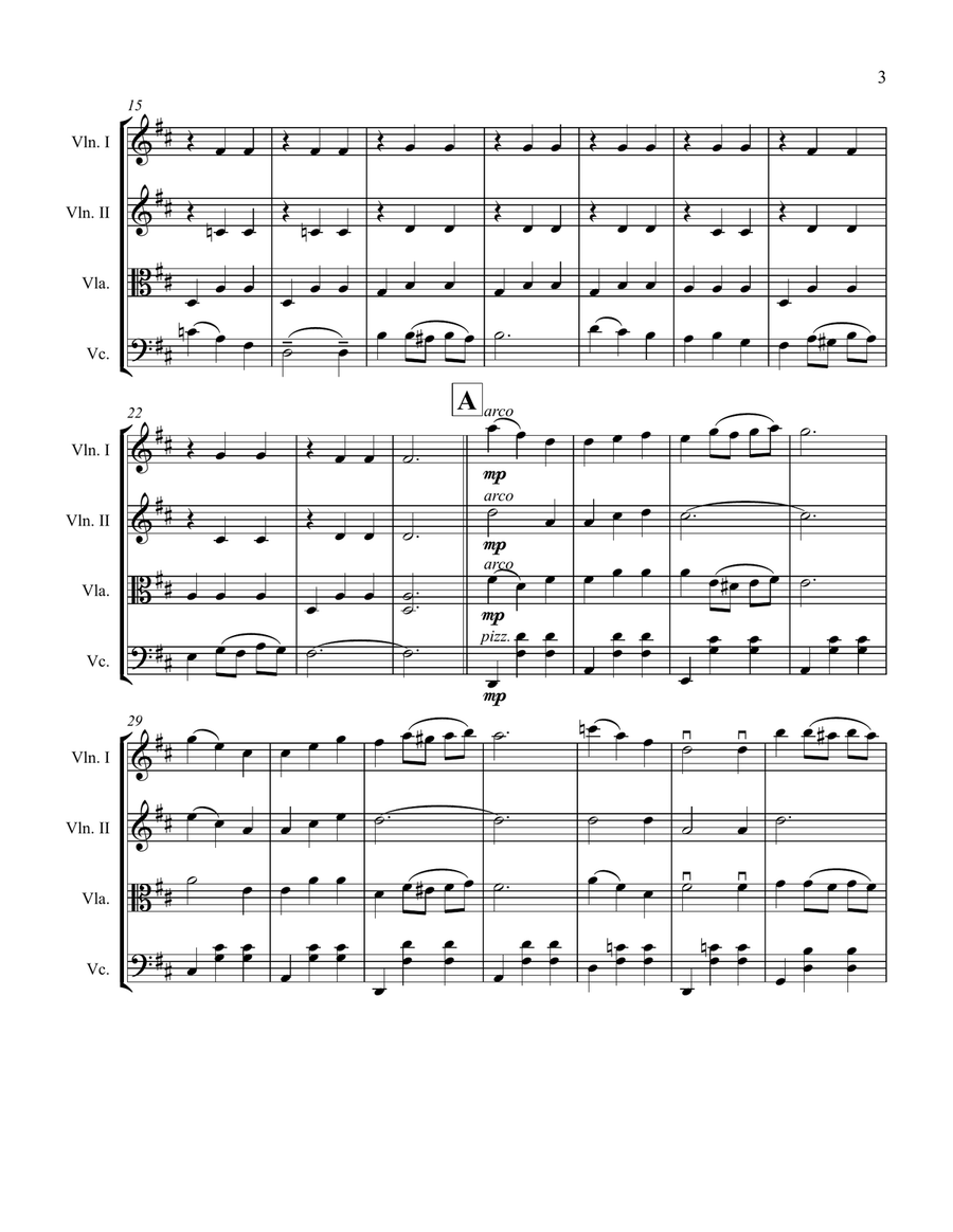 Suite of Spanish Carols for String Quartet String Quartet scores gallery preview page 3