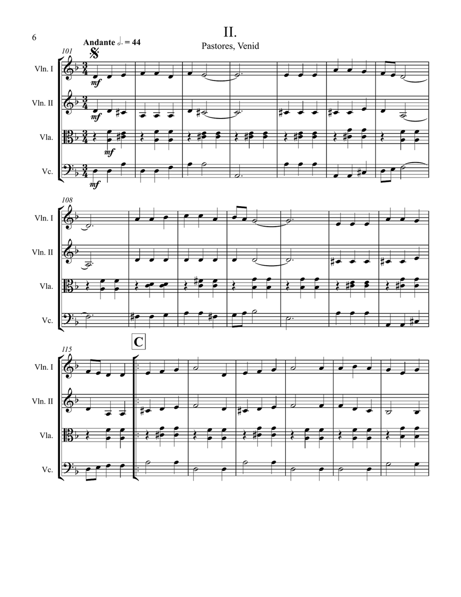 Suite of Spanish Carols for String Quartet String Quartet scores gallery preview page 6
