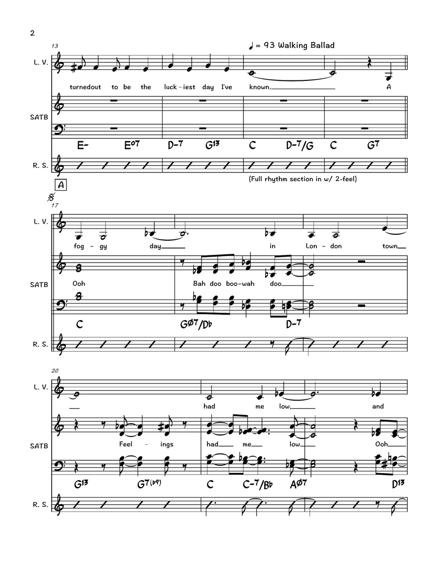 A Foggy Day (In London Town) 4-Part scores gallery preview page 2