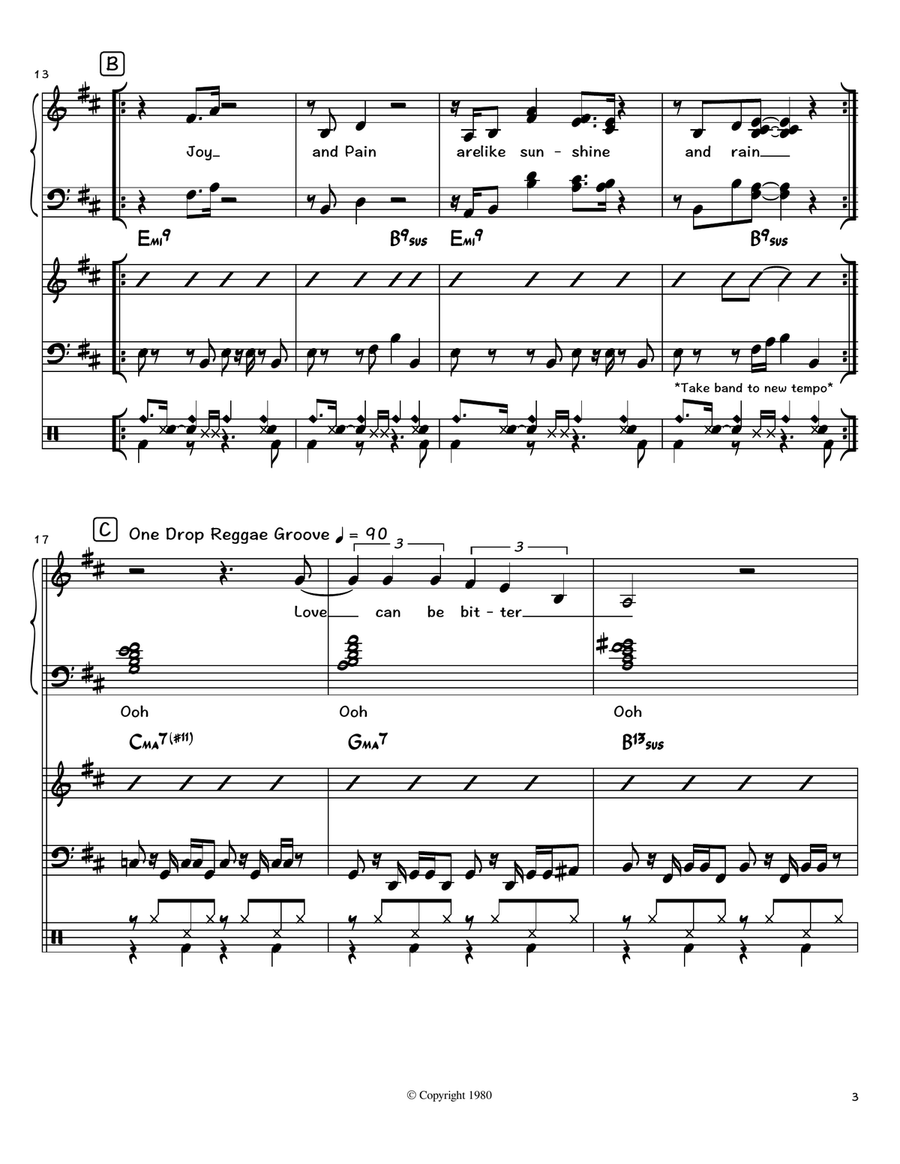 Joy And Pain Joy And Pain 4-Part scores gallery preview page 3