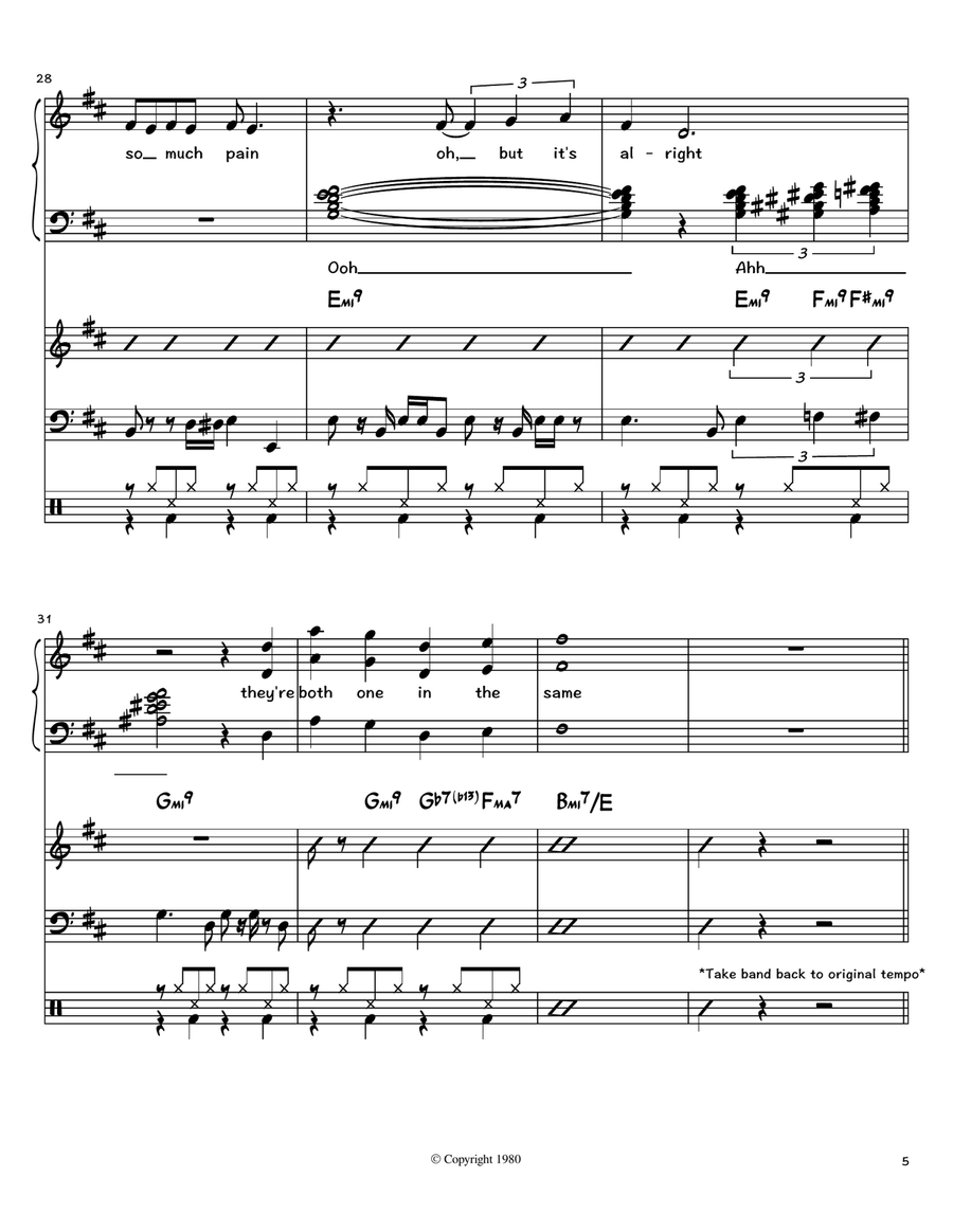 Joy And Pain Joy And Pain 4-Part scores gallery preview page 5