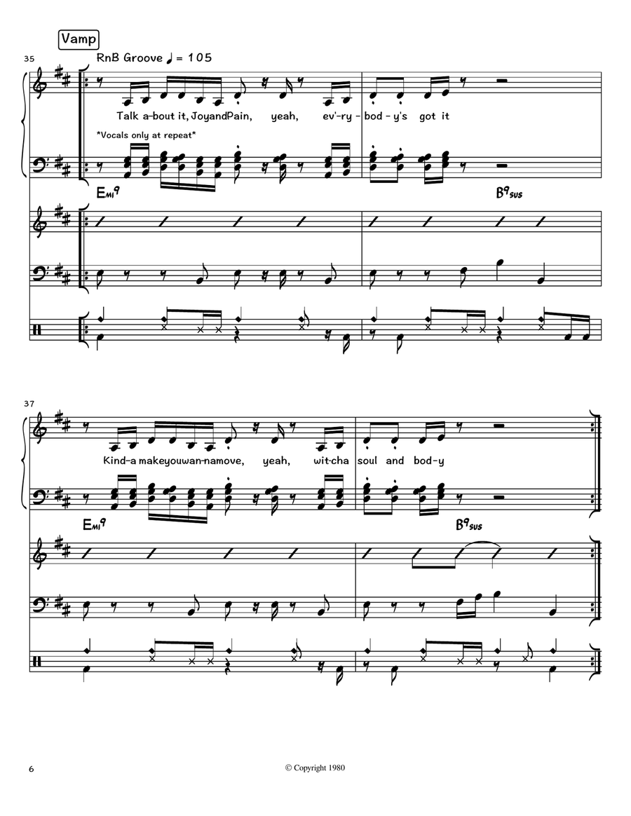 Joy And Pain Joy And Pain 4-Part scores gallery preview page 6