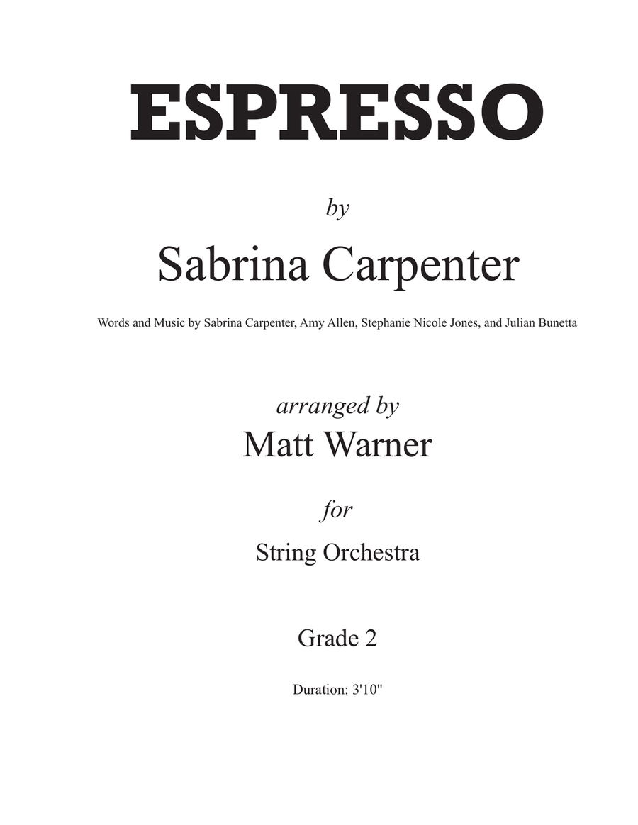 Espresso String Orchestra scores gallery preview page 1