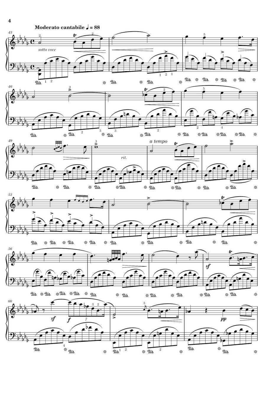 Nocturnes No.4,Op.66 - Fryderyk Franciszek Chopin Piano Solo scores gallery preview page 4