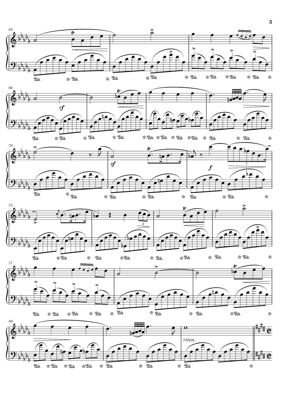 Nocturnes No.4,Op.66 - Fryderyk Franciszek Chopin Piano Solo scores gallery preview page 5