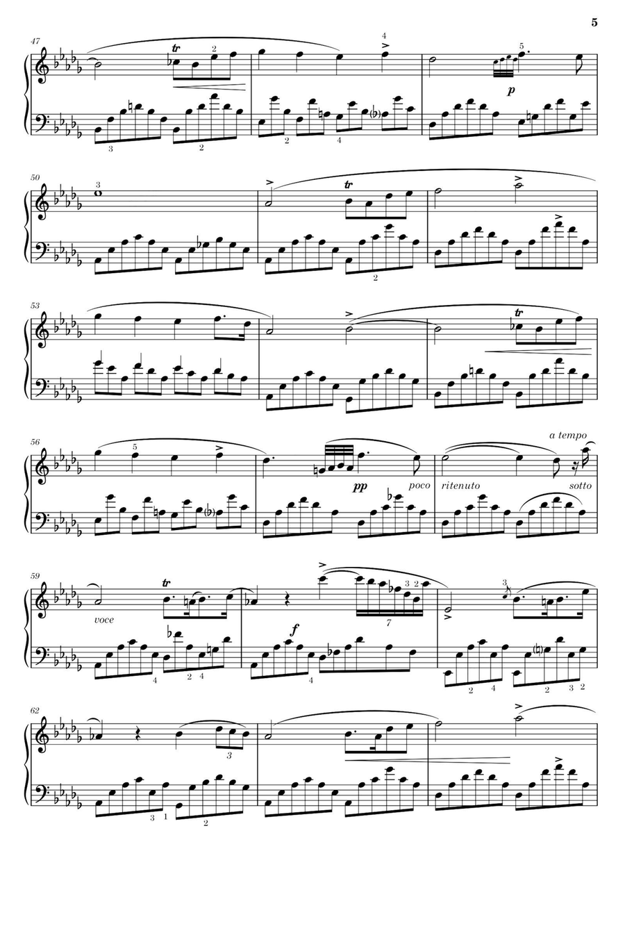 Nocturnes No.4,Op.66 - Fryderyk Franciszek Chopin Piano Solo scores gallery preview page 5