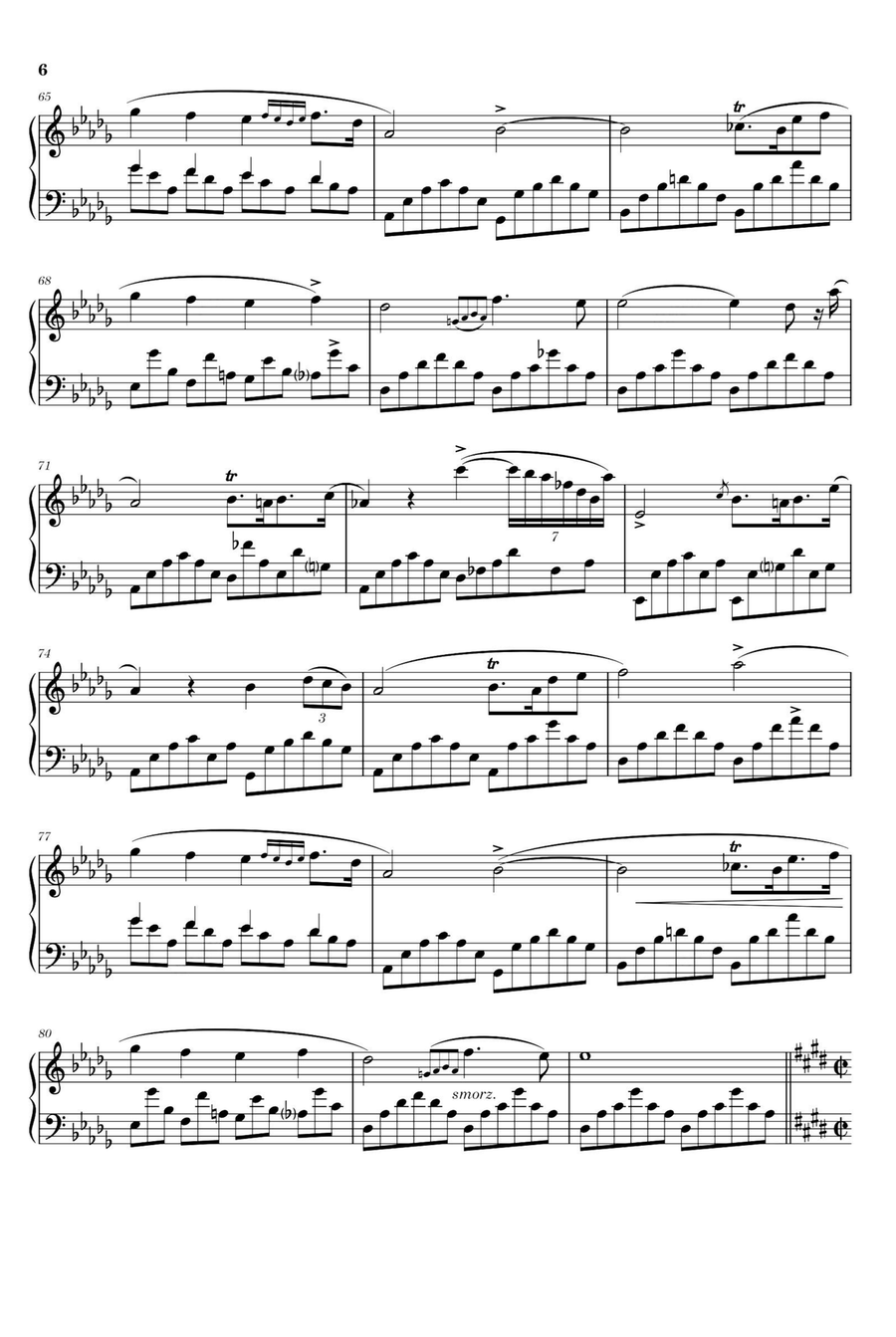 Nocturnes No.4,Op.66 - Fryderyk Franciszek Chopin Piano Solo scores gallery preview page 6