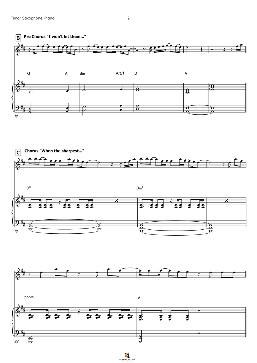 This Is Me Tenor Saxophone scores gallery preview page 3